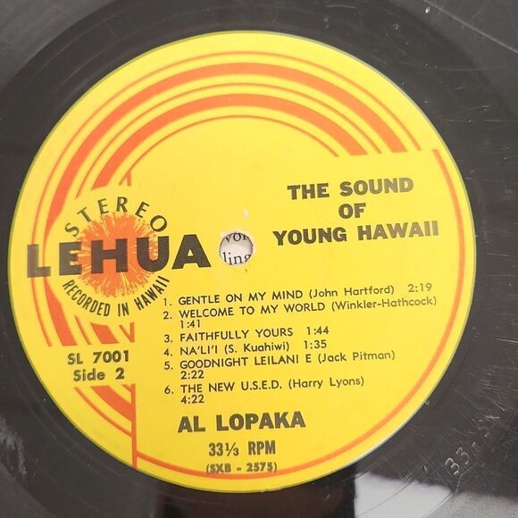 Al Lopaka The Sound of Young Hawaii Vinyl Record Album Vintage - Picture 5 of 6